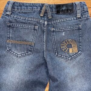 VTG Y2K Akademiks Embroidered Pockets Baggy Wide Leg Skate Grunge Jeans Size 7